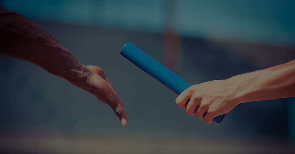 pasting the baton running race